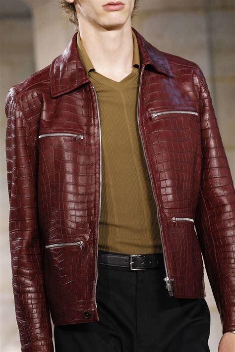 hermes men leather jacket